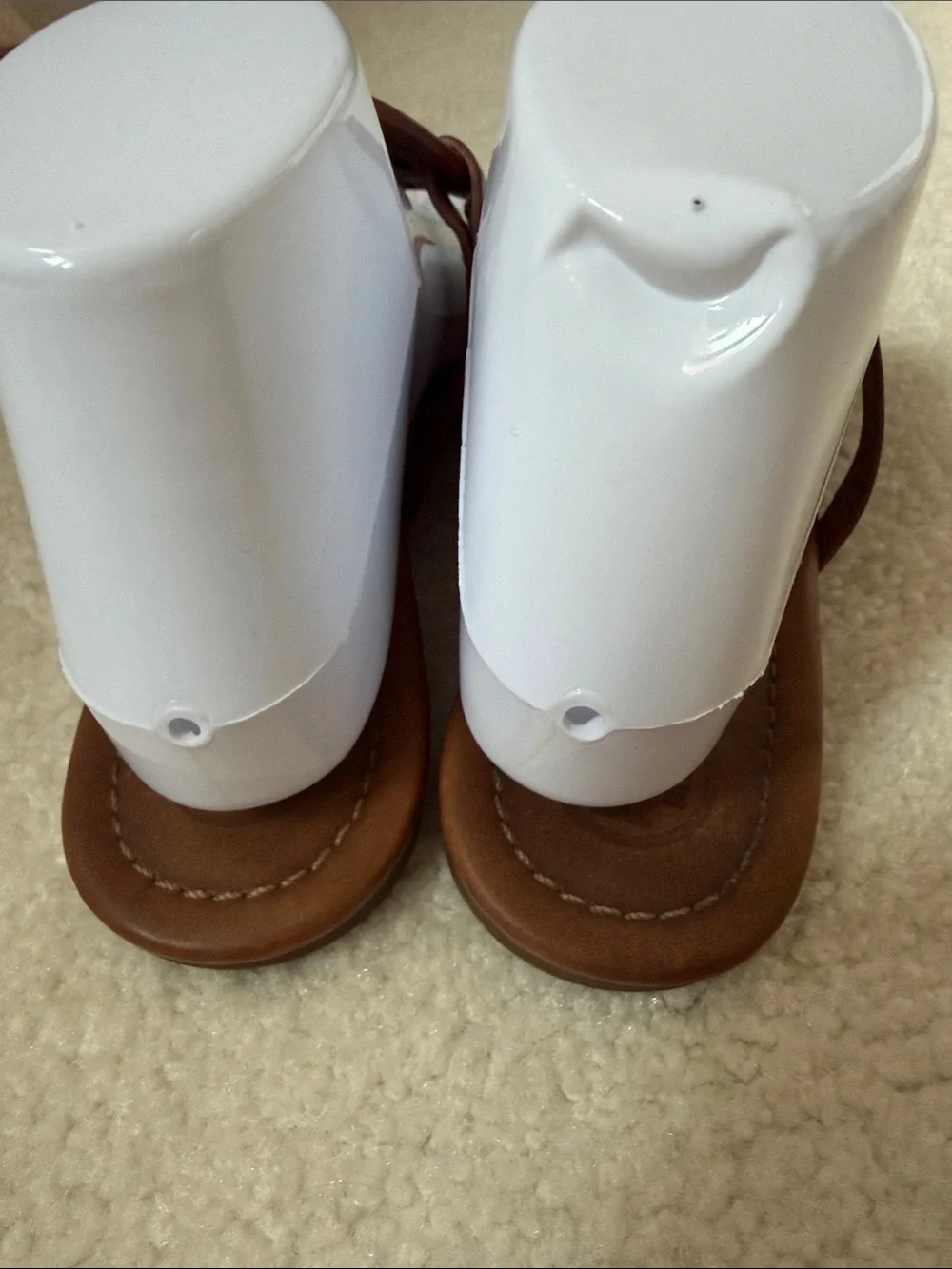 Tory Burch Miller Logo Thong Sandals in Cognac Brown